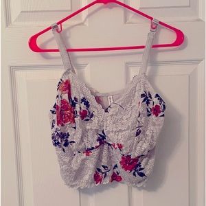 White Floral Torrid Bralette.
